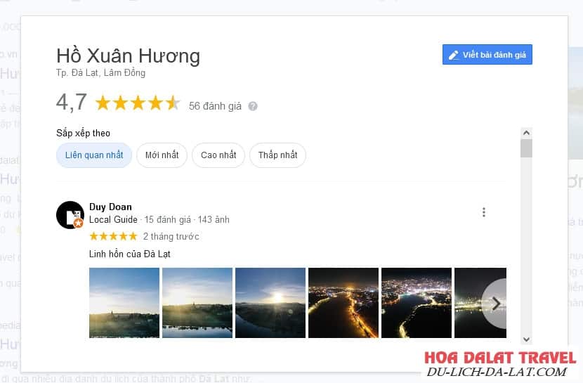 Review hồ Xuân Hương Đà Lạt